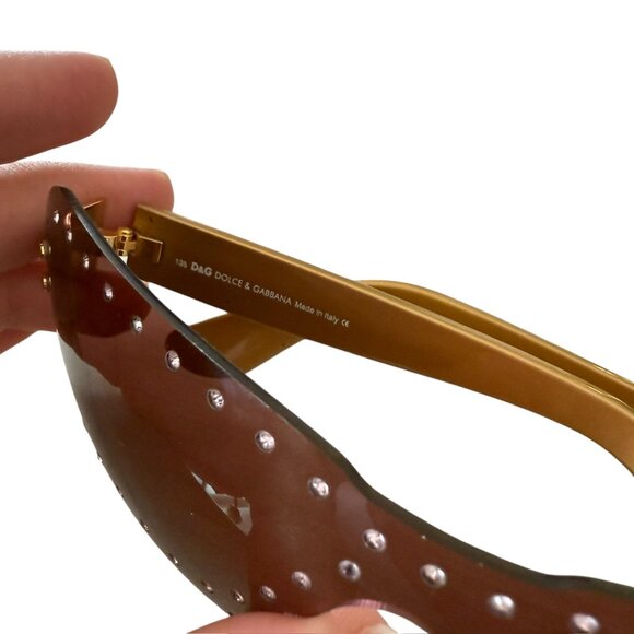 Y2K Dolce & Gabbana Crystal sunglasses 2000s VTG - Picture 4 of 11